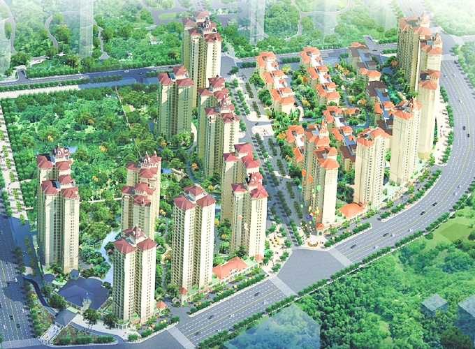 汉中万邦总体鸟瞰图
